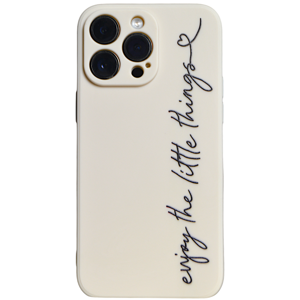 Beige - Phone Case with the Little Things Print - Iphone 14 Pro Max