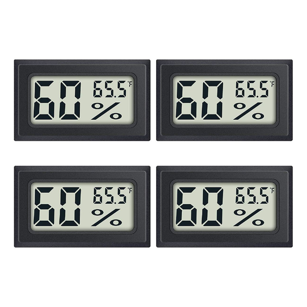 Hygrometer and Temperature Meter Mini Indoor Humidity Gauge - 4 Pack