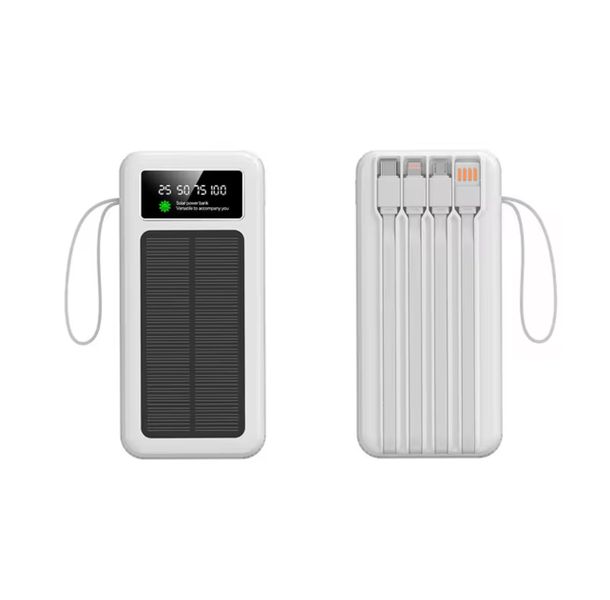 Multi-Function Power Bank with Built-In Charging Cables Universal