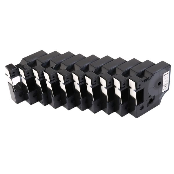10 Pcs for Dymo D1 Label Maker/Tape 45013 Black Compatible with None