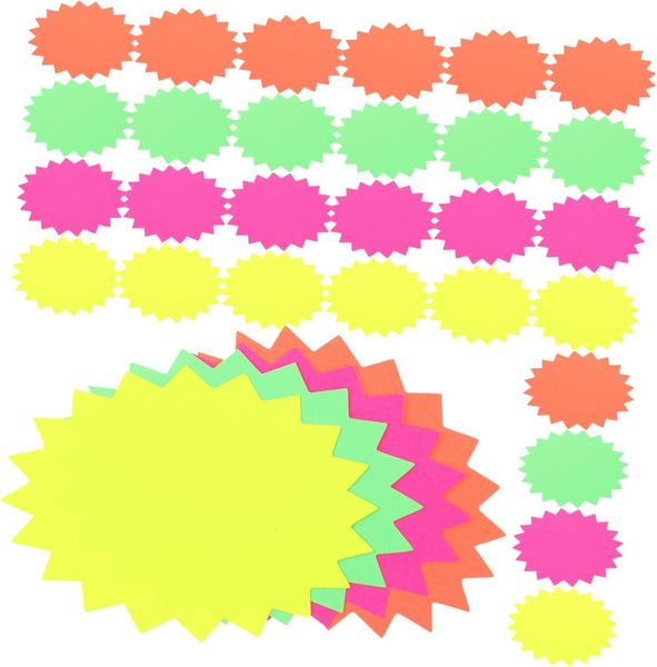 Blank Craft Paper Cutouts Vibrant Burst Design For Classroom Festive Party