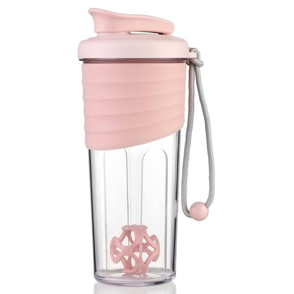 Protein Shaker 700ml Pink Leakproof BPA Free
