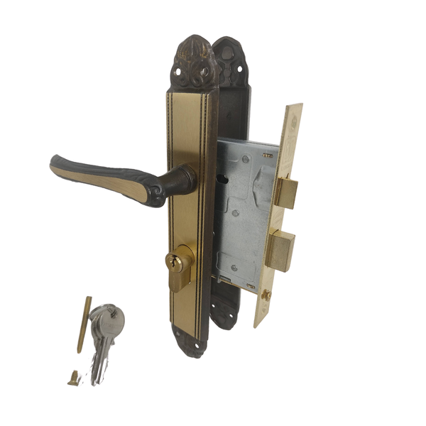 Decor Handles - Antique Door Handle with Security Lock - SABS Approved