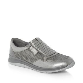 Green Cross Ladies Zip On Sneaker - Grey 52136 | Shop Today. Get it ...