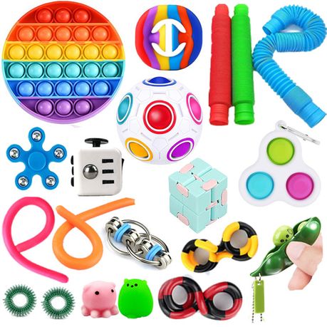 Fidget sensory toy stress anxiety relief autism toys set push kit bubble  fidget sensory toys for kids adults decompression gift