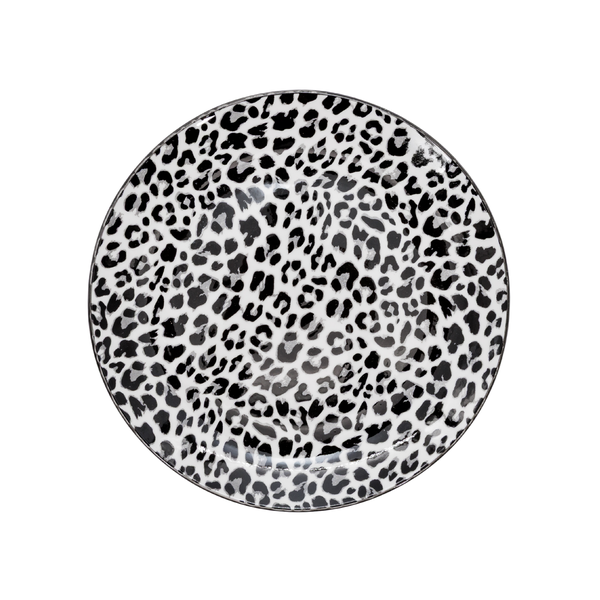 GALATEO - Jungle Sketch 26.6cm Leopard Dinner Plate Set of 4