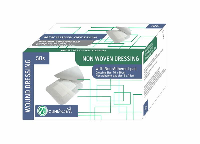 Dressing Non-Woven with Pad 10x20cm- 50s