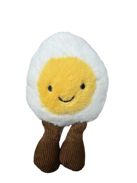Creative and Playful Boiled Egg Emoji Plush Toy