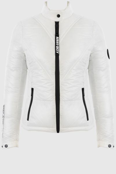 Sissy Boy: CHARLOTTE Branded Puffer Jacket with Black trims