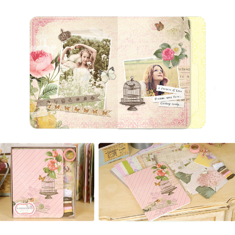 Album fotografico Vintage Scrapbook Kit Kit Album completo fai-da