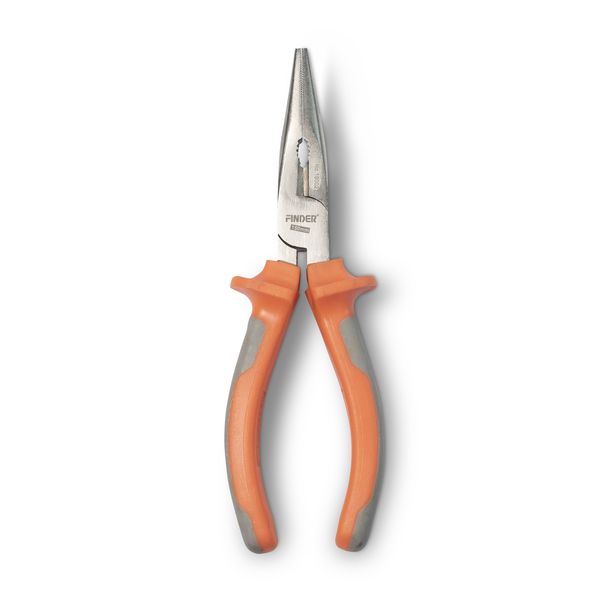 Finder - Long Nose Pliers - Chrome Vanadium Steel - Orange Handle - 150mm