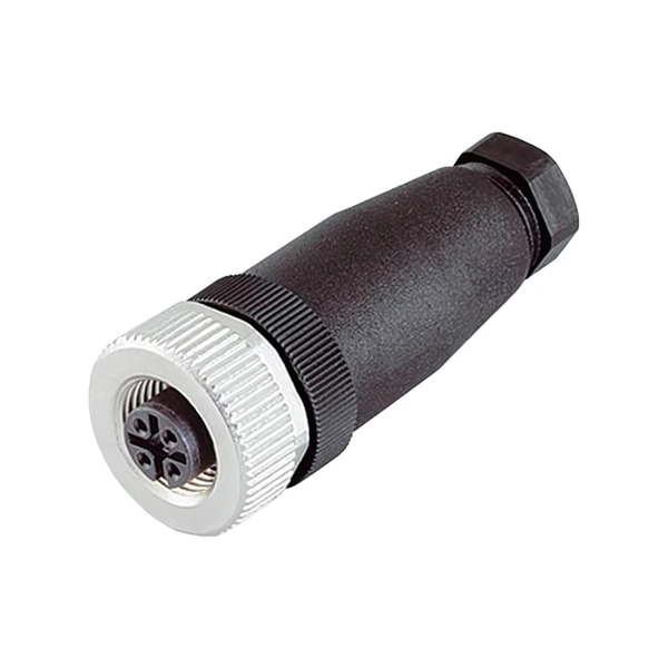 99-0430-14-04 - M12 A-Coded 4-Pin Female Cable Connector, IP67, PG7 Entry