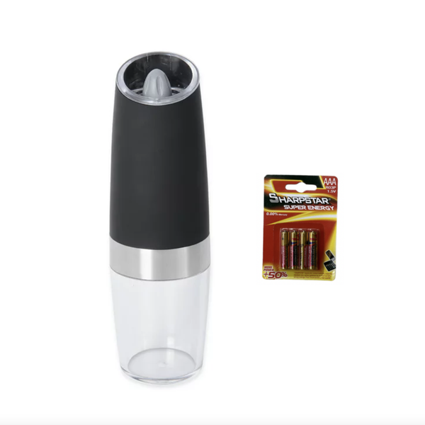Gravity Electric Salt &amp; Pepper Grinder with 4 x AAA Batteries