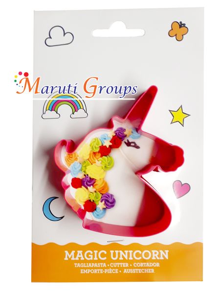 Pink Unicorn Plastic cookie cutter