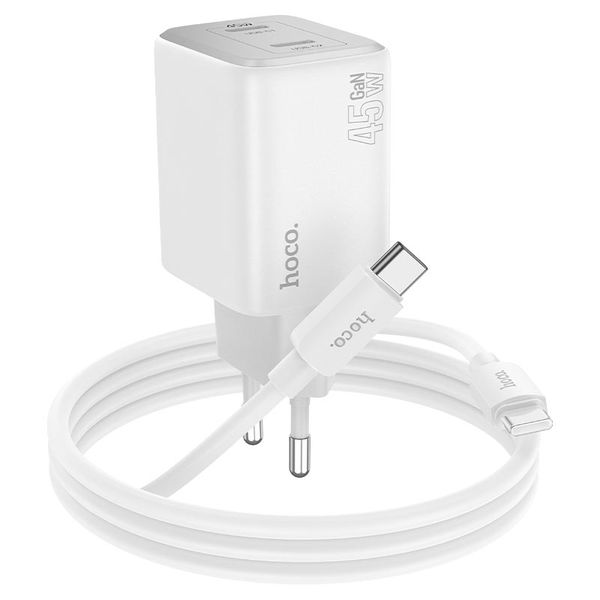 USB-C Fast Charger 45Watt Set With Type C to Type C-1 Meter Cable-HOCO-N42