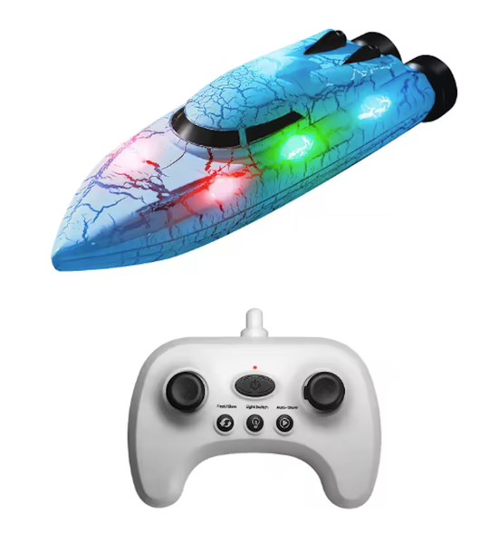 Micro Remote Control Boat 360-degree Flip with LED Light Effects
