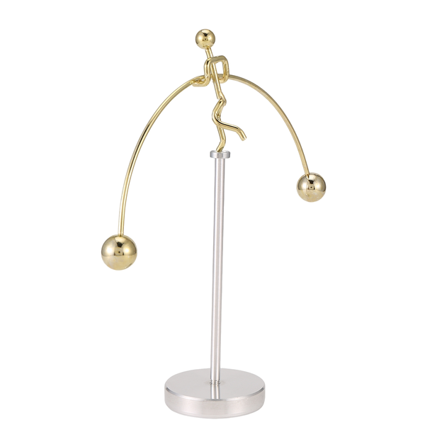 Steel Physics Toy Kinetic Art Balance Toy Gold