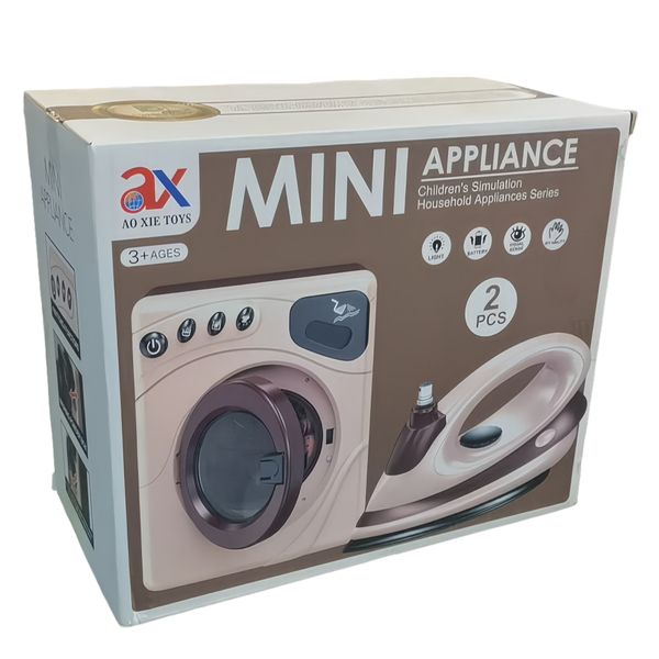 Pretend Play Simulation Household Appliances Washing Machine Iron Toys