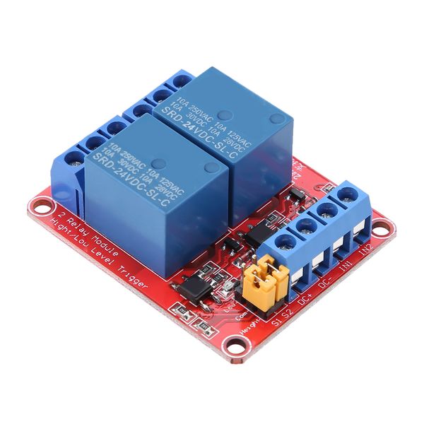 2 Channel Relay Module with Optocoupler Isolation for Raspberry Pi