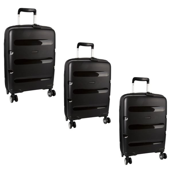 Cellini Cruze Trolley 3 Piece Luggage Set- Black