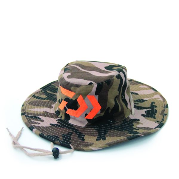 Daiwa Wide Brim Hat - Brown Camo - Large