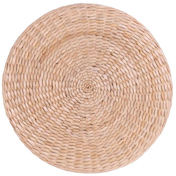 40Cm Tatami Cushion Round Straw Weave Handmade Pillow Seat Mat