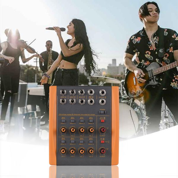 8-Channel Digital Mixer, Ultra-Low Noise, Mono/Stereo Switch