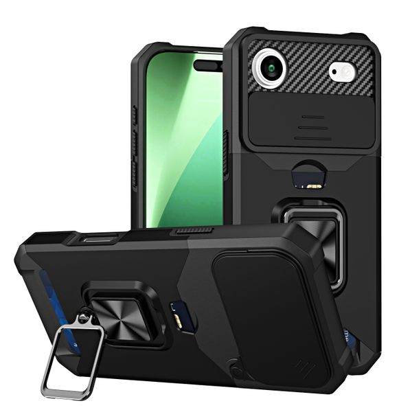 Slide Camera Card Slot Phone Case Compatible With Samsung Galaxy S23 FE
