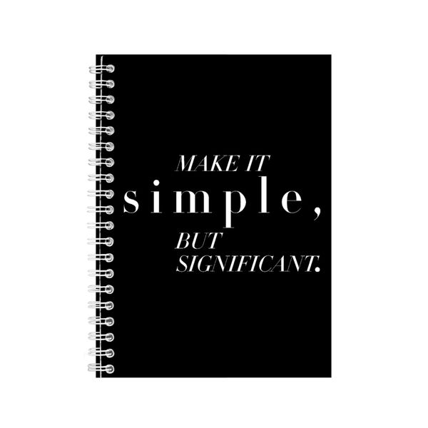 Simple A5 Notebook Spiral Lined Motivational Saying Graphic Notepad Gift186