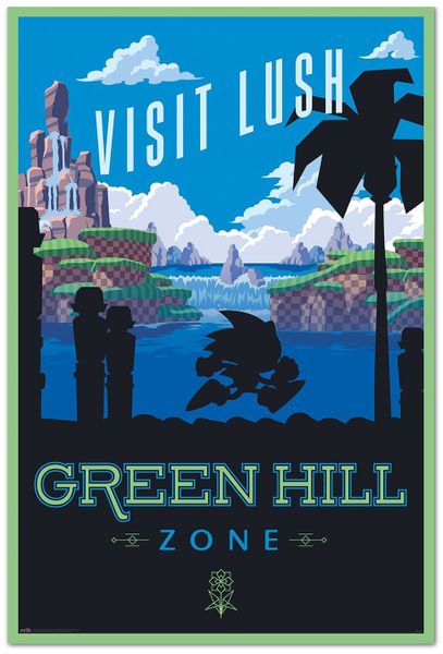 Sonic the Hedgehog (Green Hill Zone) Poster