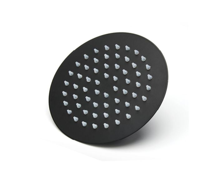 Round Shower Rose - Black - 150mm