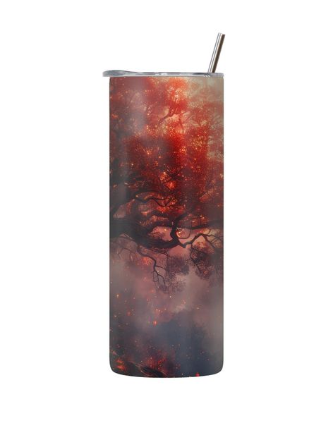 Red 20 Oz Tumbler with Lid and Straw Trendy Cool Image Graphic Present 217