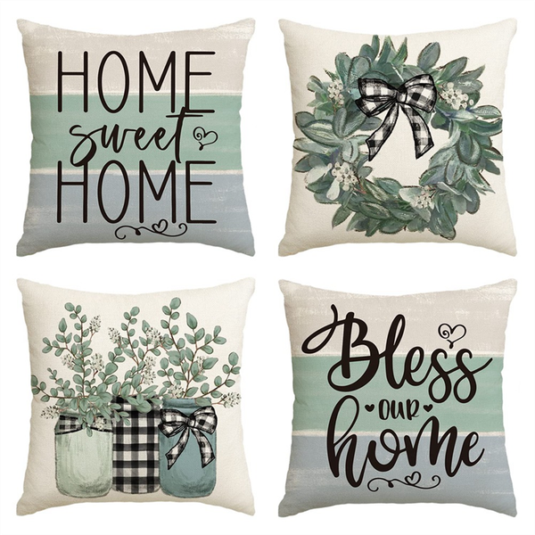 Spring Pillow Covers 18 X 18 Set Of 4, Spring Decorations