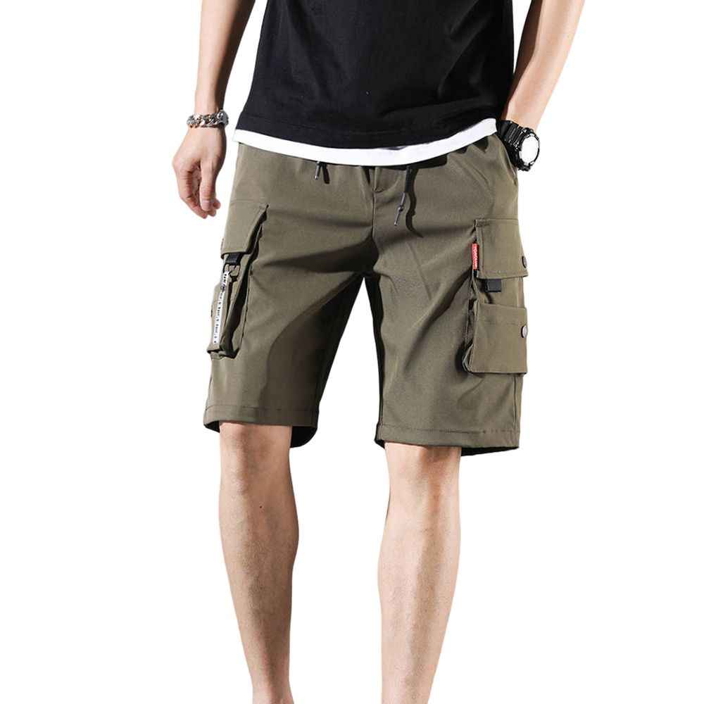 Mens Classic Cargo Short With Pocket Straight-Fit Workwear Drawstring ...