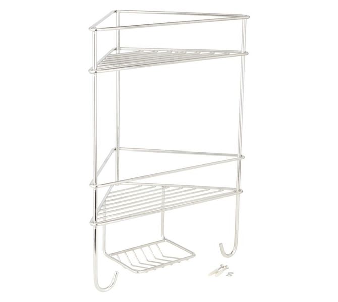 Universal Stainless Steel Organiser and Hooks 275 x 150 x 370