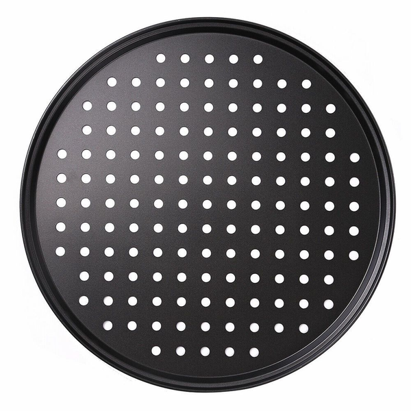 Non-Stick Round Pizza Pan Tray With Holes
