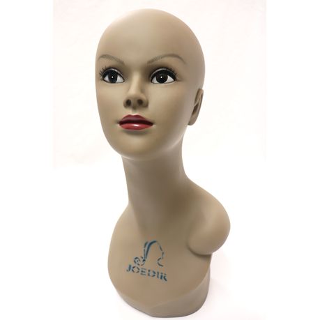 Mannequin Head With Hair And Stand, 65% Real Hair Mannequins To