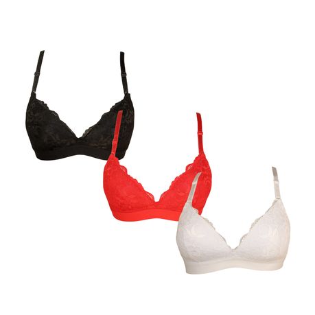 Comfort Bra - pack of 3 (Bra with lace) 