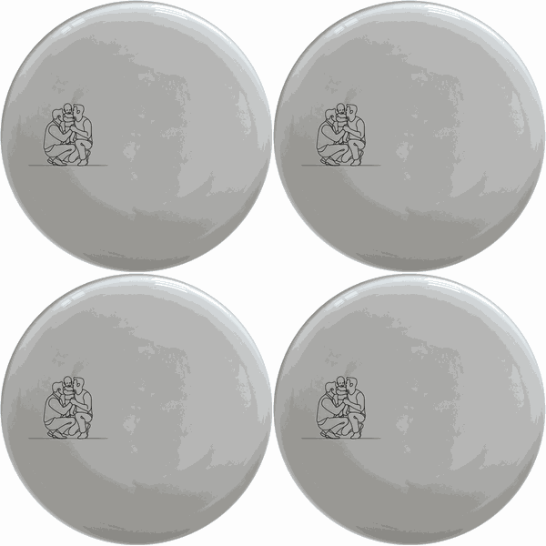 Gay Dads Child Side Plate Set of 4 - Range 3