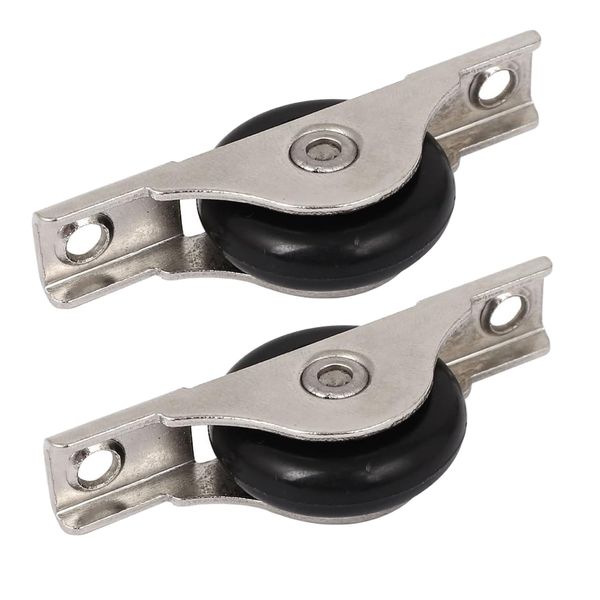Tool DIY Thick Black Sliding Windows &amp; Doors Roller Wheels 2pcs - 16cm