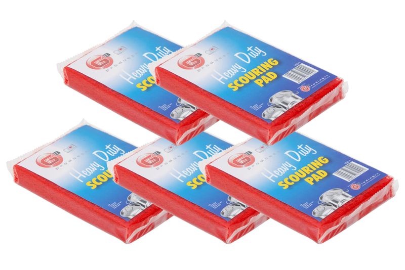 Dishwash Scouring Pad Heavy Duty 5-Piece