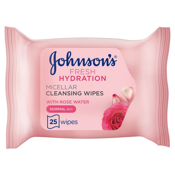 Johnson's Micellar Cleansing Wipes, Fresh Hydration, 25 pcs