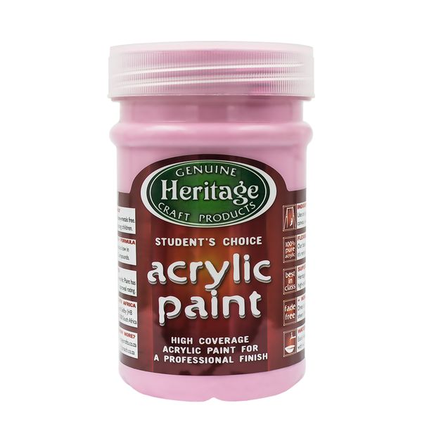 Heritage Pure Acrylic Paint 250ml - Baby Pink
