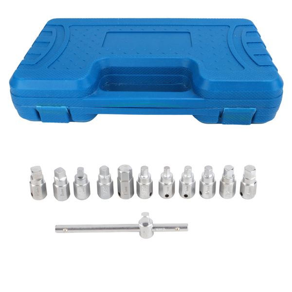 Drain Plug Key Socket Set 12 Pieces Steel Car Repair Tools