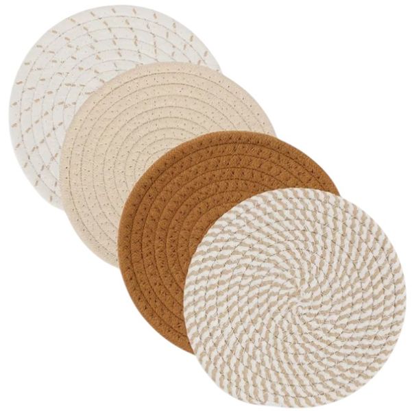 4 Pack - Handwoven Heat-Resistant Place Mats - Multicolor