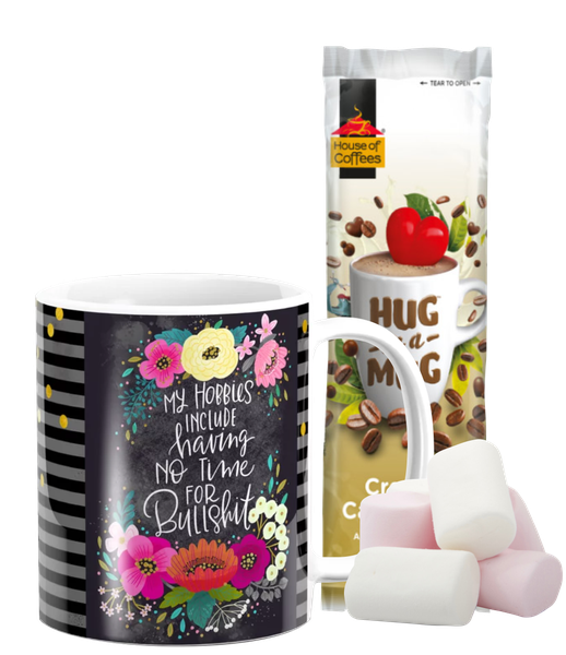 PepperSt Hug Mug with Marshmallows - My Hobbies Include...