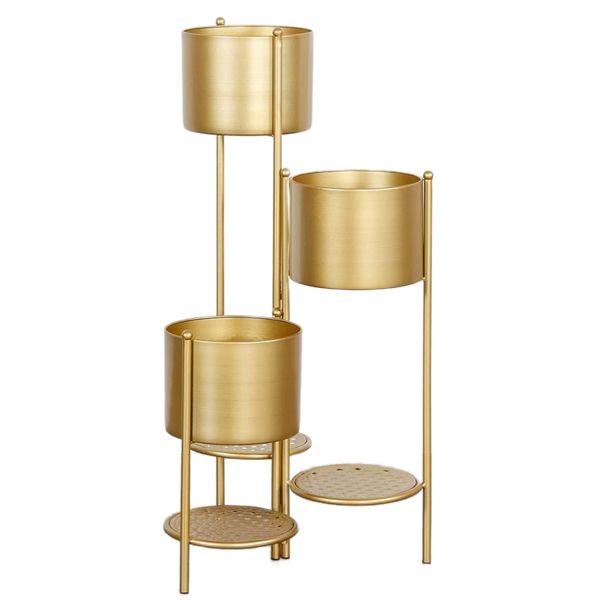 Garden Decor 6-Tier Metal Plant Stand Foldable Indoor Flower Rack (80cm)
