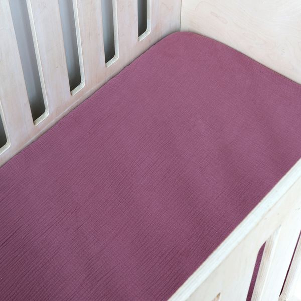 Phlo Studio- White Muslin Large Cot Fitted Sheet