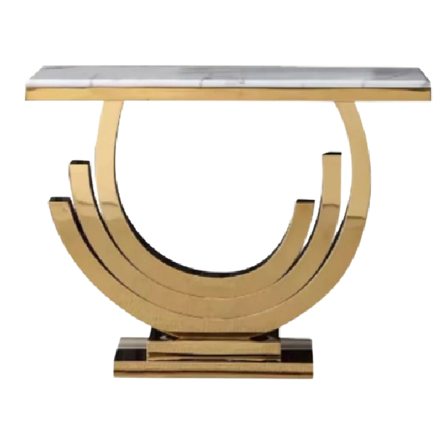 Elegant Marble Top Console Table