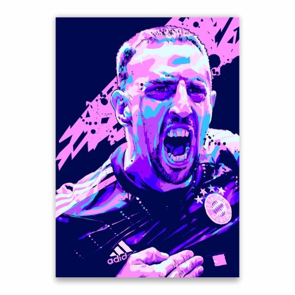 Frank Ribery Colourful Poster - A1